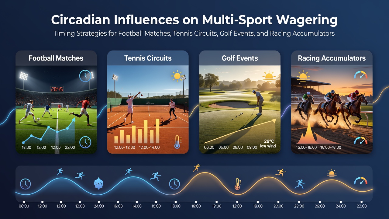 Athletes checking performance schedules across time zones for football, tennis, golf, and racing events