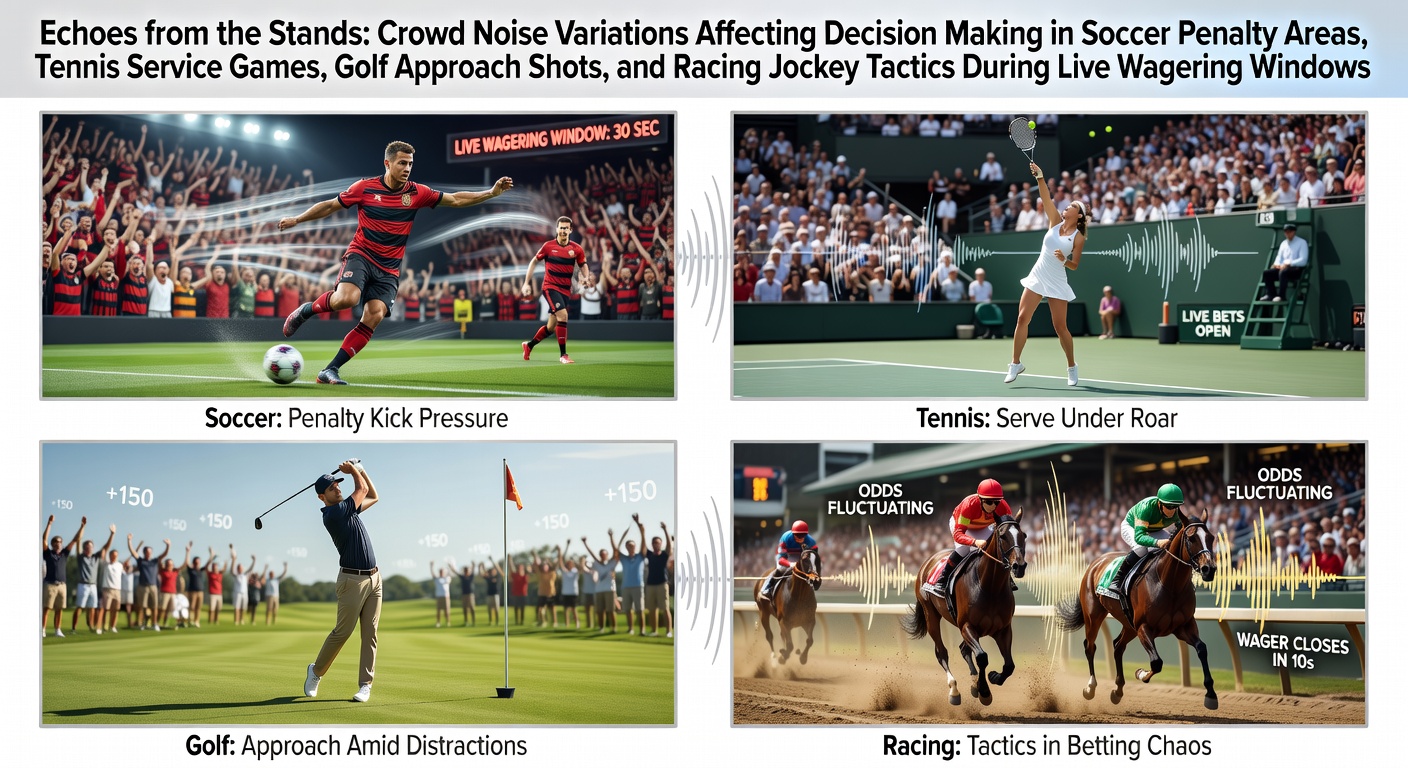 Crowd noise variations in sports stadiums affecting athlete and official decisions during high-stakes moments