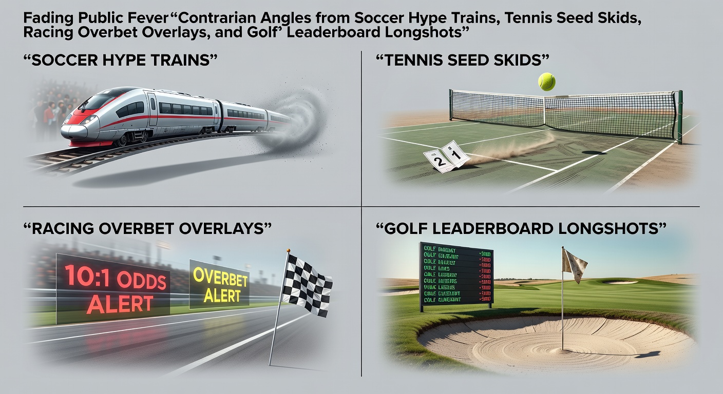 Crowd frenzy at a packed soccer stadium with fans waving flags, capturing the height of public hype before the inevitable fade