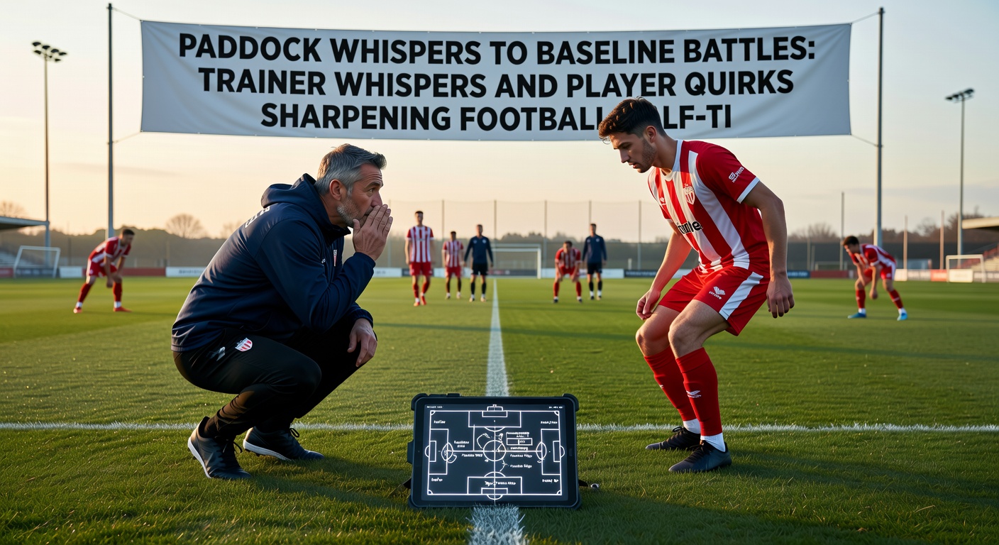 Tennis players locked in a grueling baseline rally, sweat flying, with quirks like towel rituals hinting at mental resets akin to football half-time strategy shifts