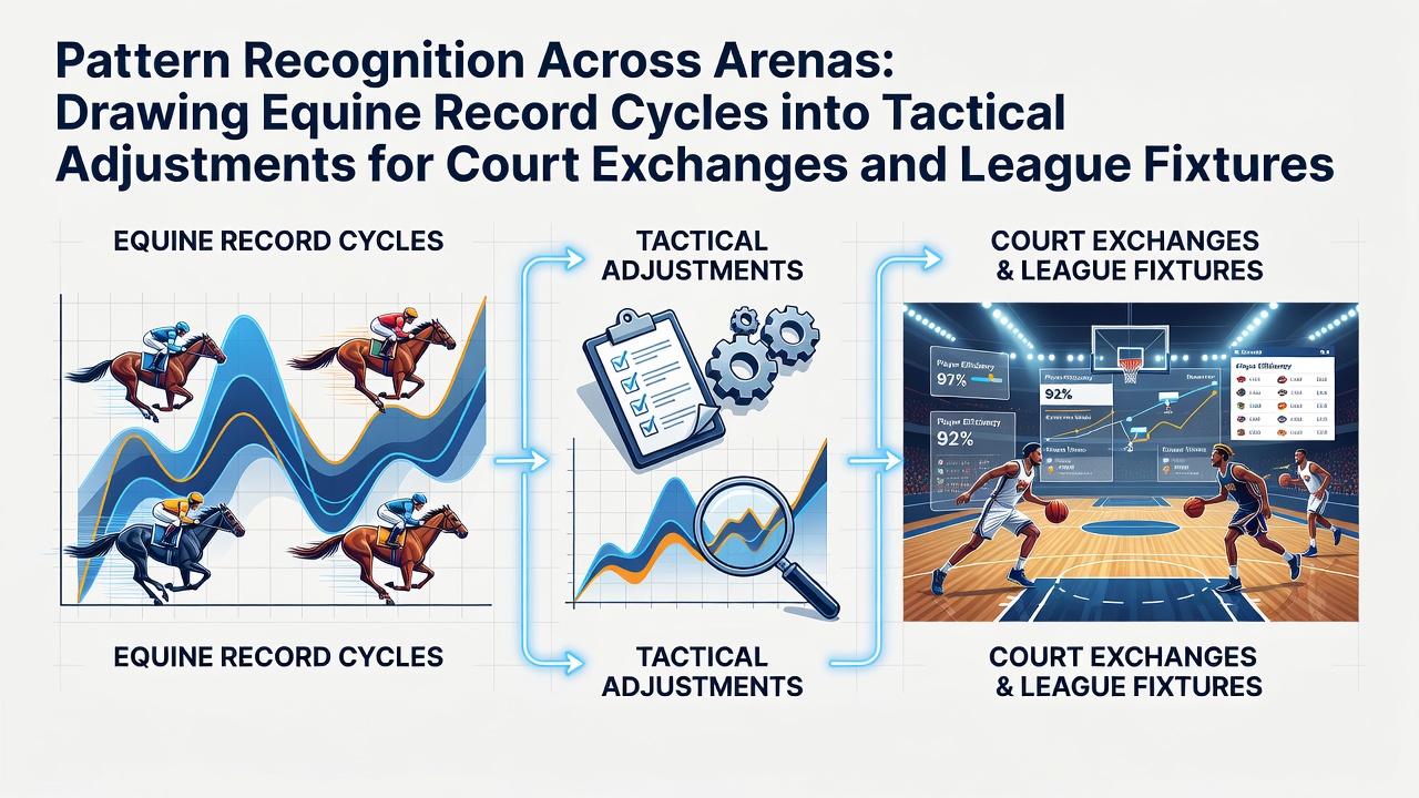 Visual representation of data patterns linking horse racing cycles to tennis and football analytics