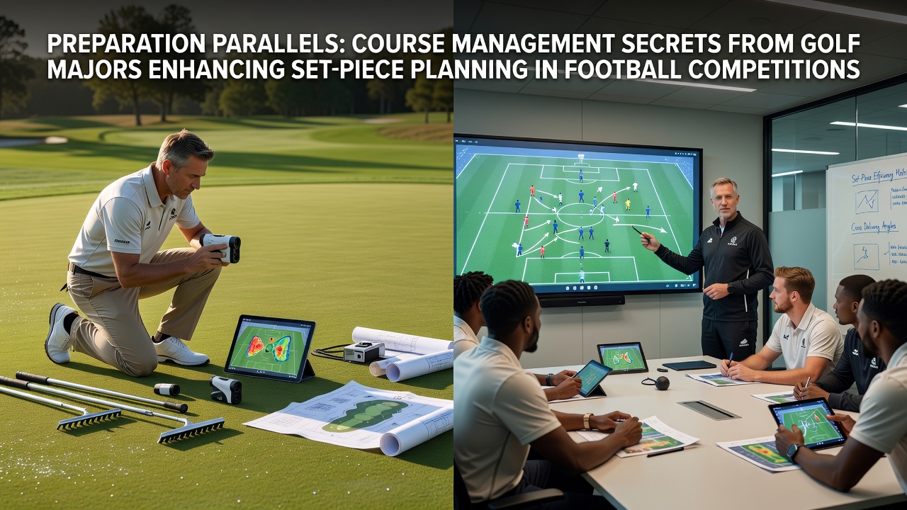 Golfers applying course management strategies during a major championship round