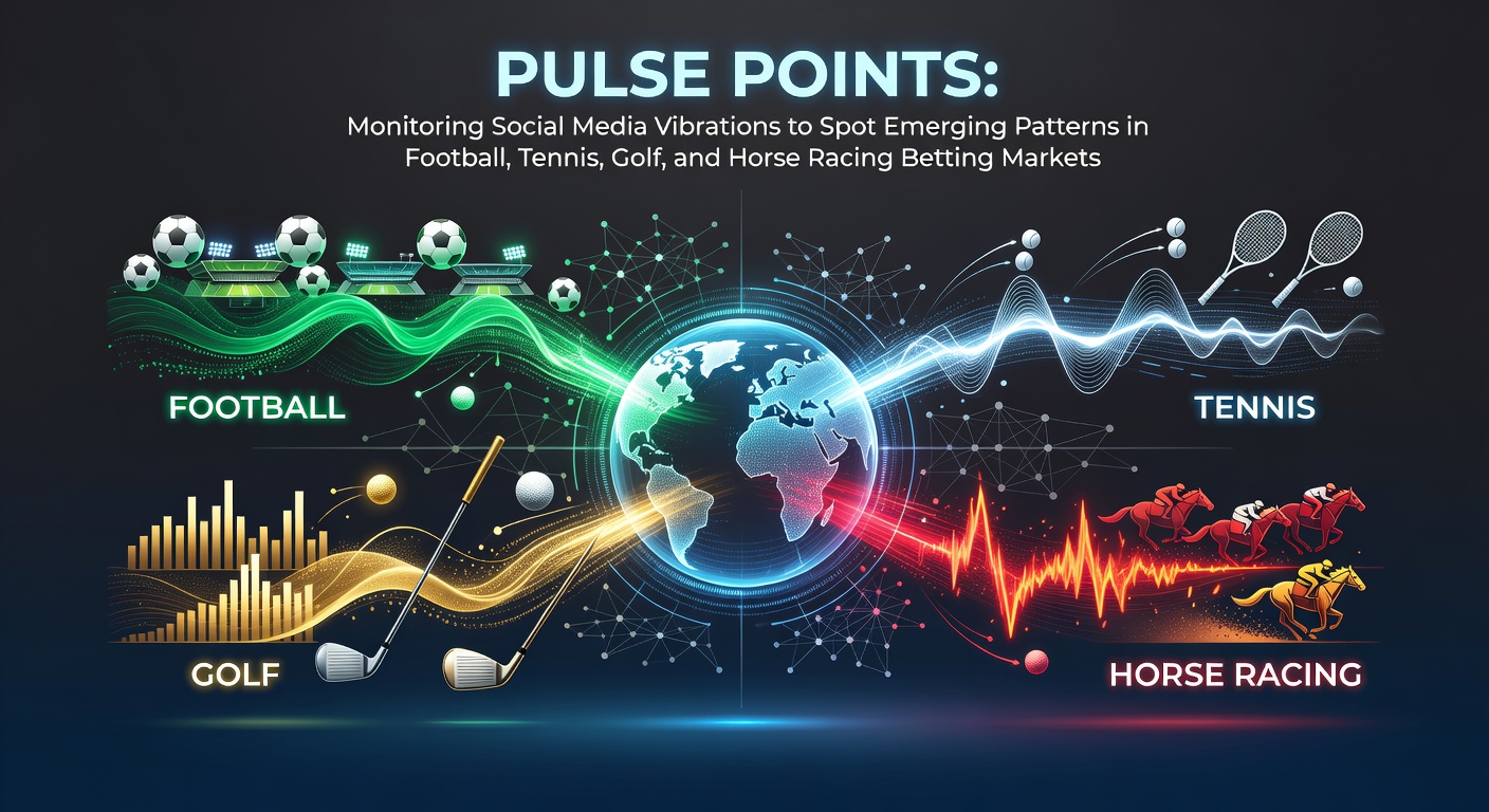 Social media monitoring dashboard showing real-time sentiment analysis across football, tennis, golf, and horse racing betting markets