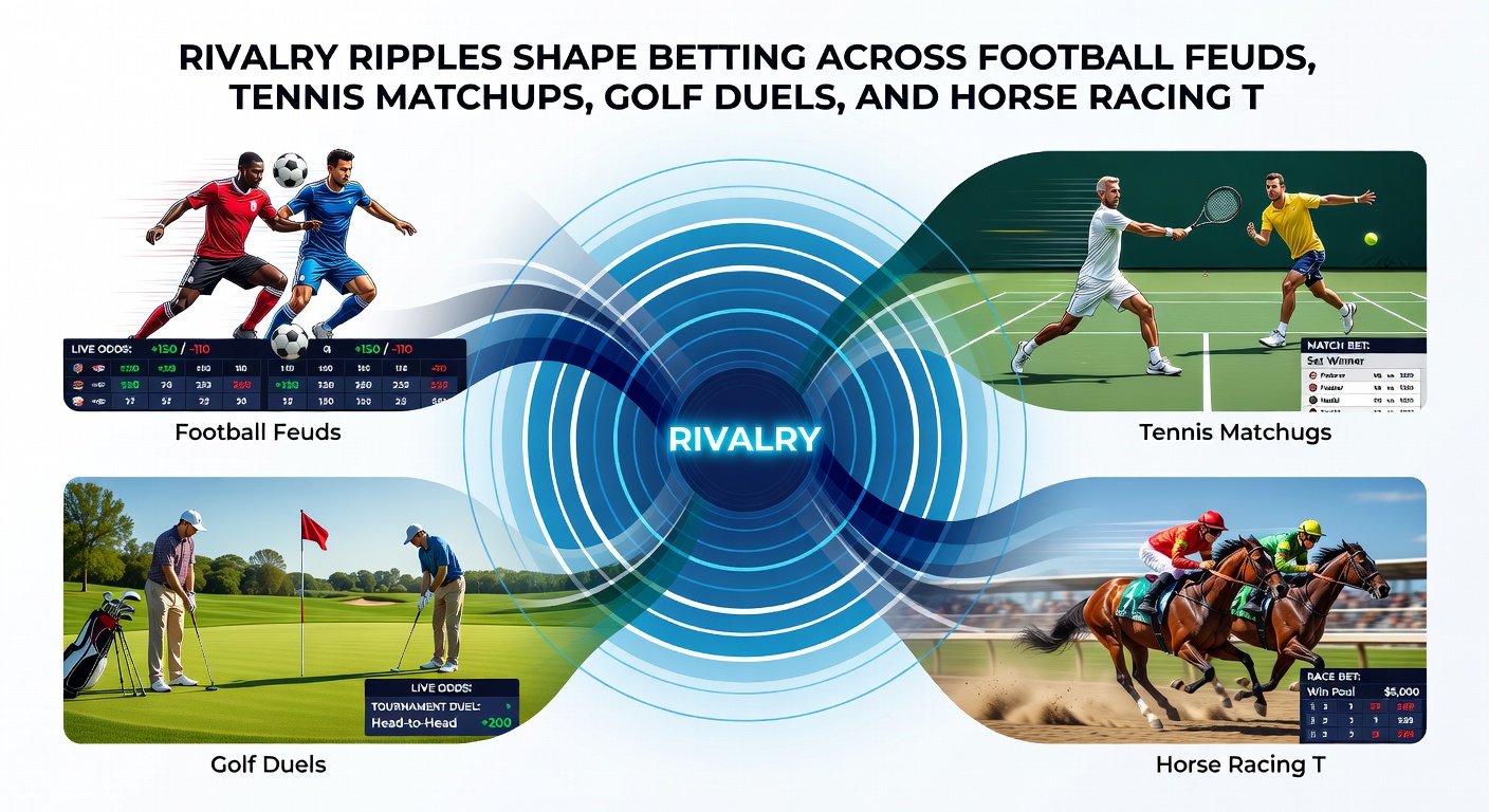 Intense football rivalry match with fans waving flags, capturing the electric atmosphere that influences betting odds