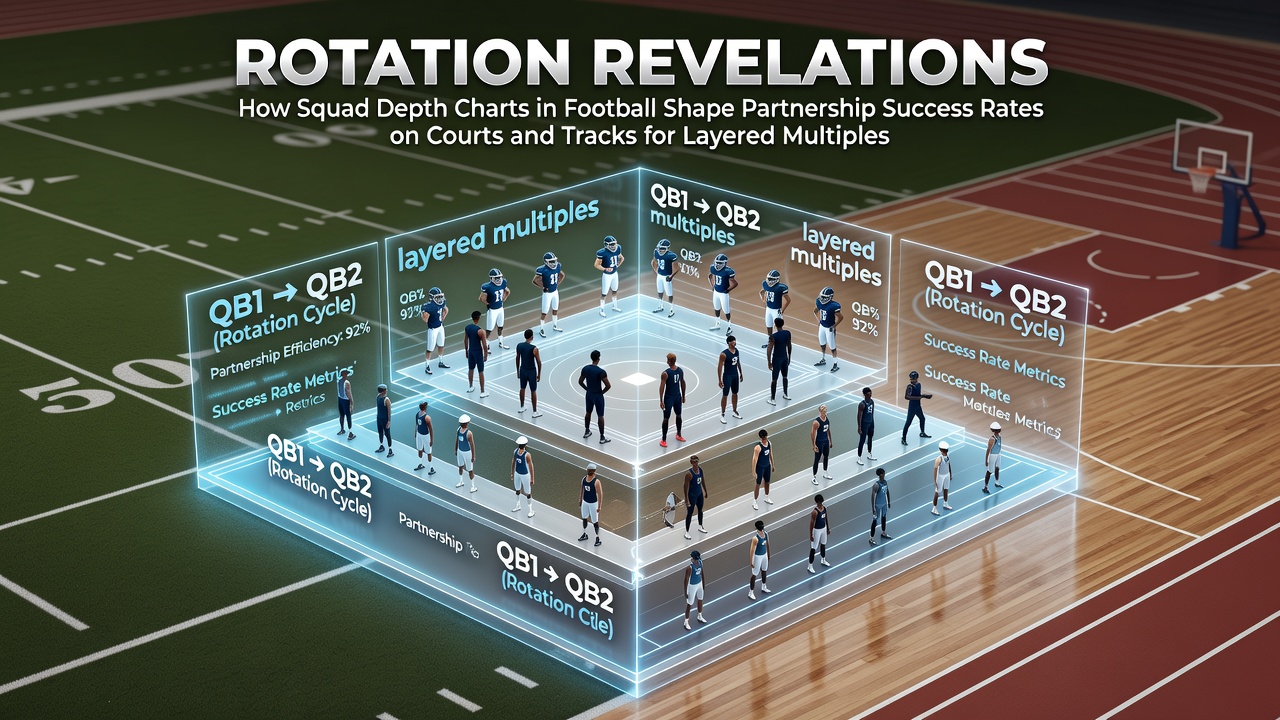 Football squad depth chart analysis showing player rotations and partnership formations across multiple matches