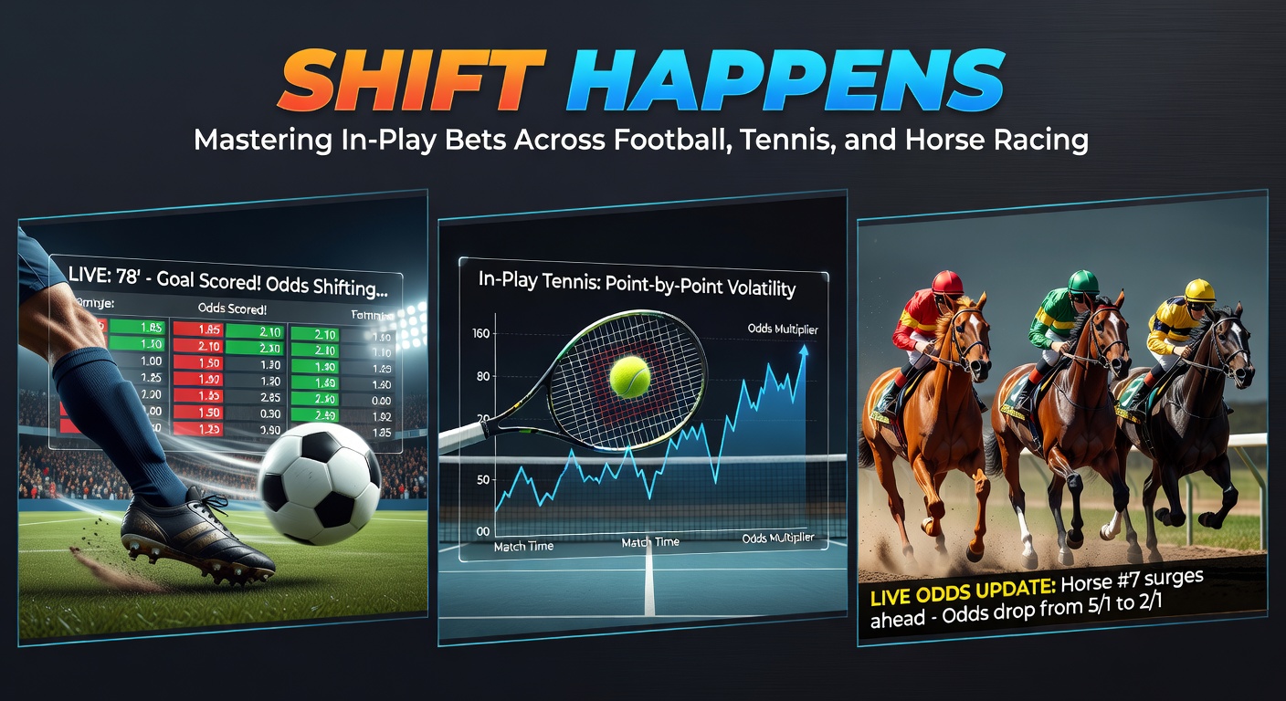 Dynamic in-play betting interface showing live football odds shifting mid-match