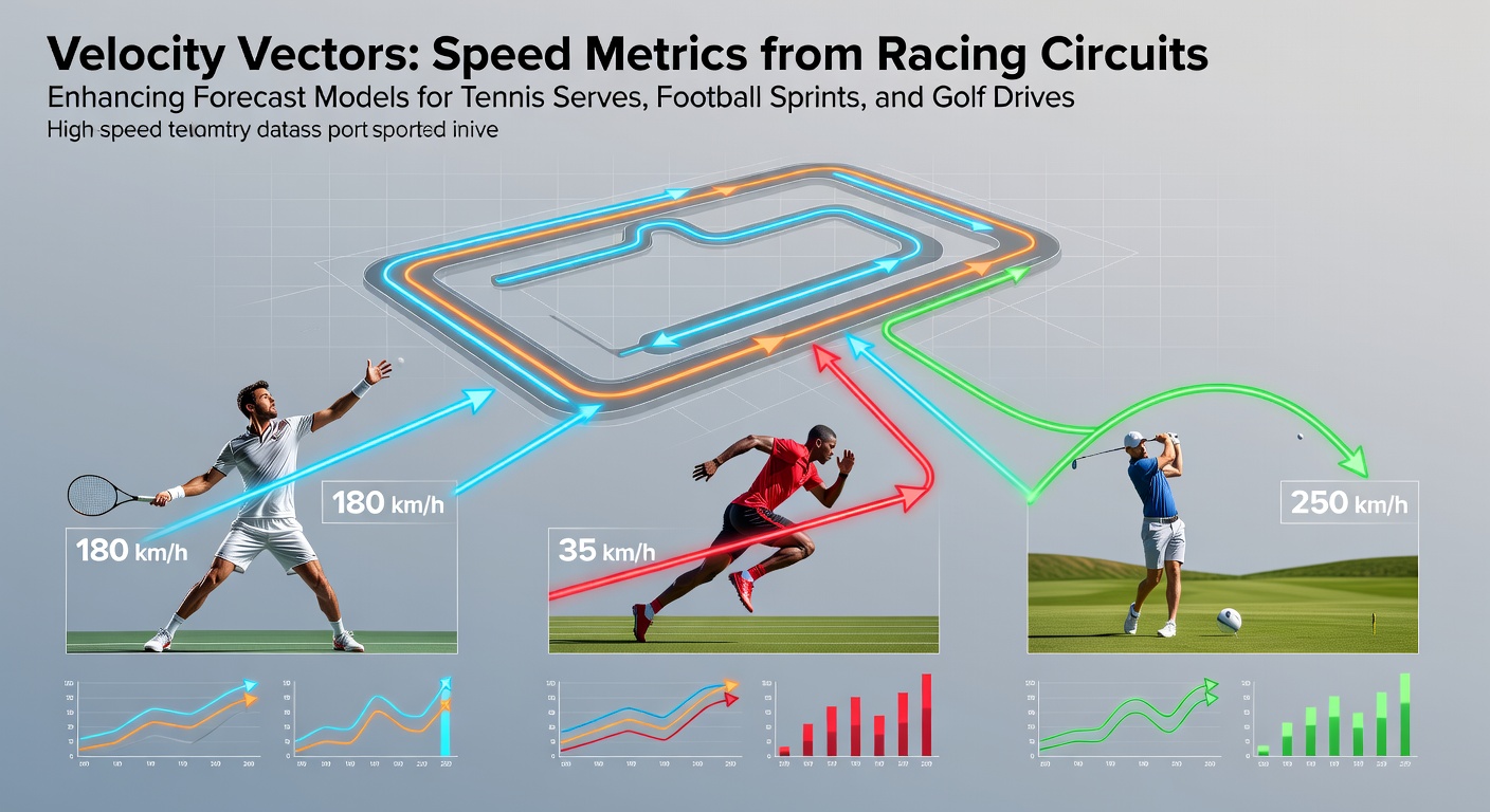 Racing circuit velocity vector analysis diagram overlaid on tennis serve motion capture data